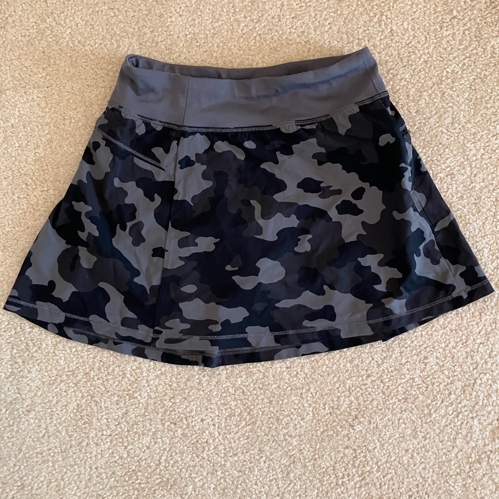 Black & Gray Camo Skort